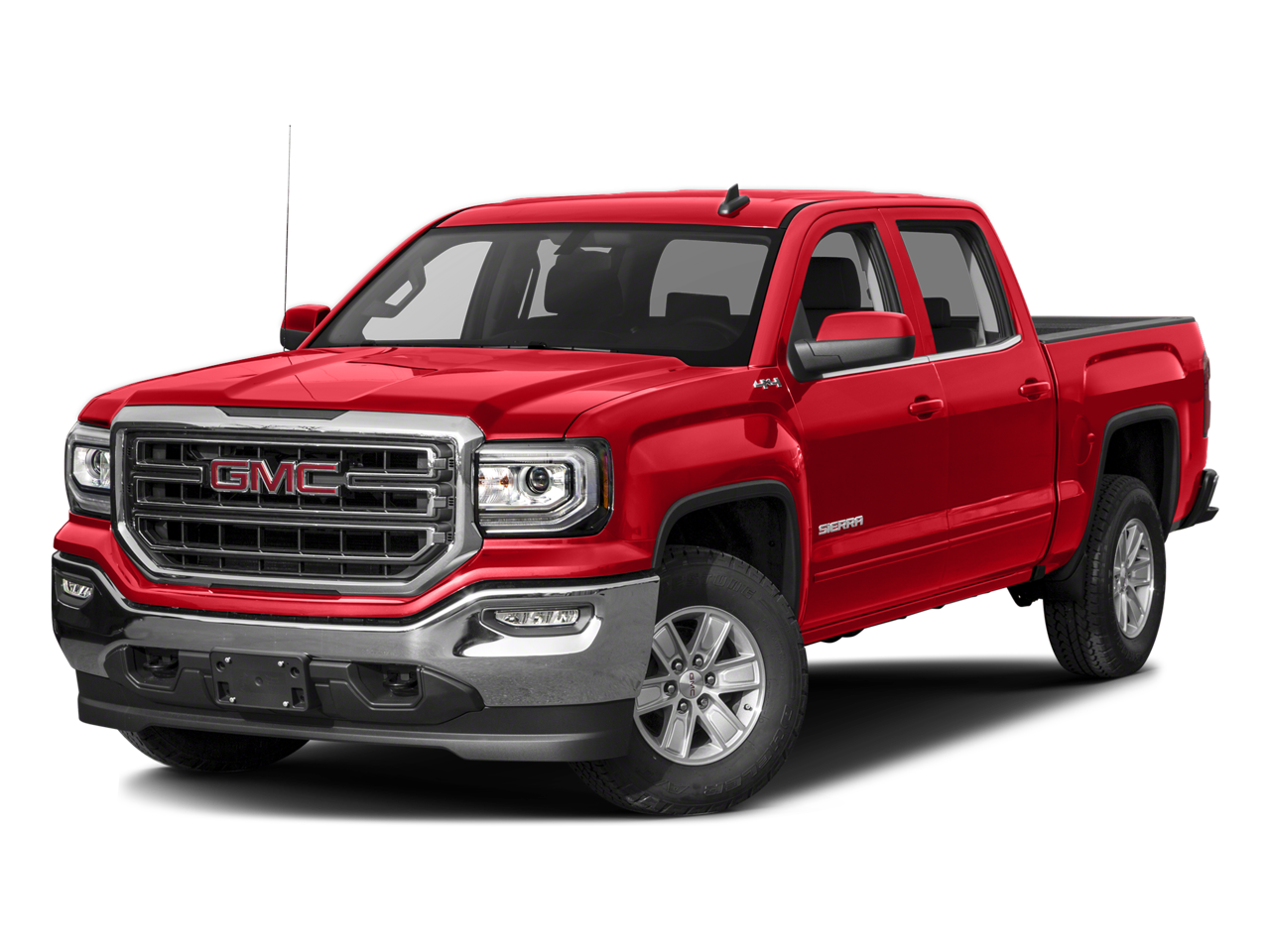 2017 GMC Sierra 1500 SLE in Cardinal Red — front three-quarter view