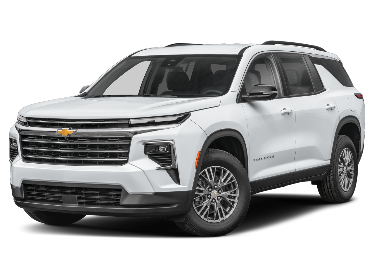 2026 Chevrolet Traverse LT in Summit White — front three-quarter view