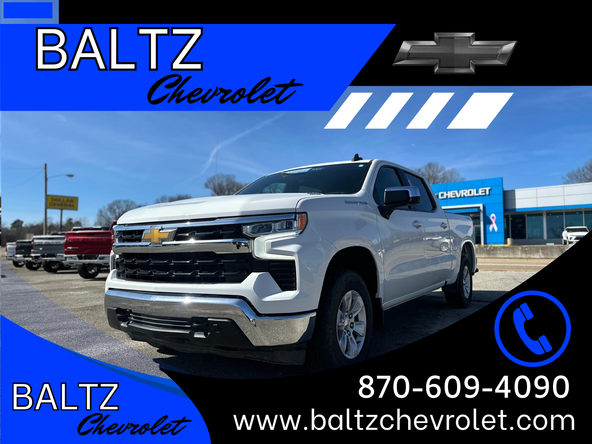 2022 Chevrolet Silverado 1500 LT in Summit White — front three-quarter view